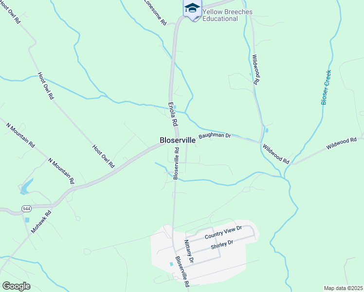 map of restaurants, bars, coffee shops, grocery stores, and more near 737 Bloserville Road in Newville