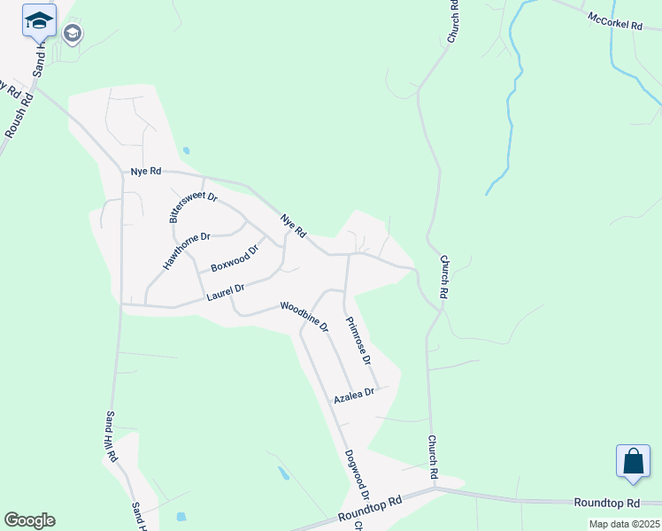 map of restaurants, bars, coffee shops, grocery stores, and more near 380 Nye Road in Hummelstown