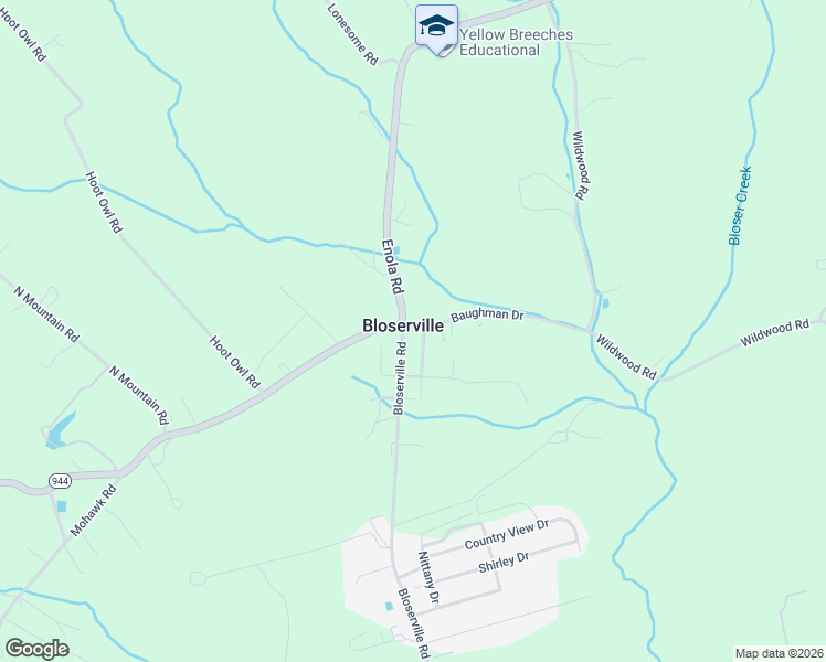 map of restaurants, bars, coffee shops, grocery stores, and more near 4100 Enola Road in Newville
