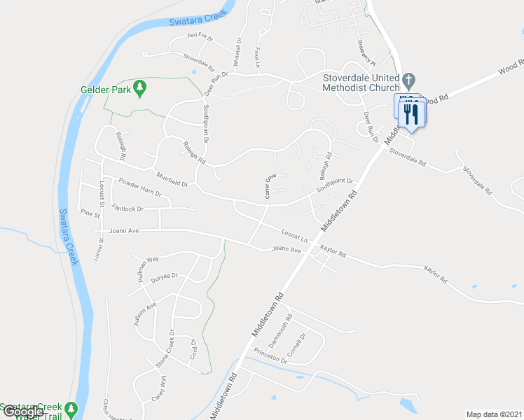 map of restaurants, bars, coffee shops, grocery stores, and more near 990 Carter Cove in Hummelstown