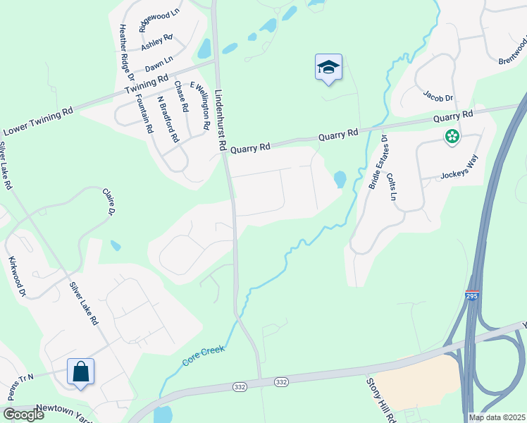 map of restaurants, bars, coffee shops, grocery stores, and more near 9 Spring Lane in Morrisville