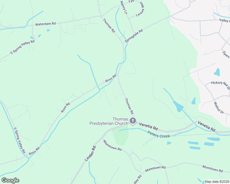 map of restaurants, bars, coffee shops, grocery stores, and more near 608 Thomas Road in Eighty Four
