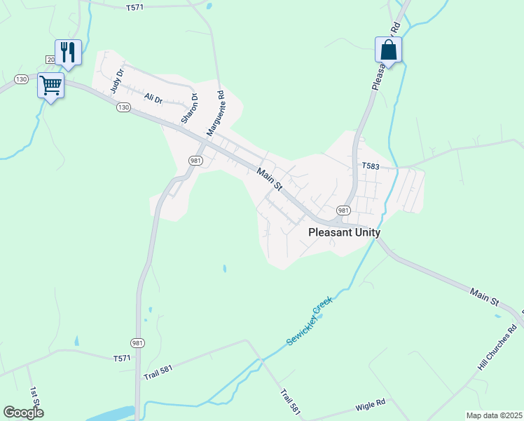 map of restaurants, bars, coffee shops, grocery stores, and more near 203 Madison Avenue in Mount Pleasant