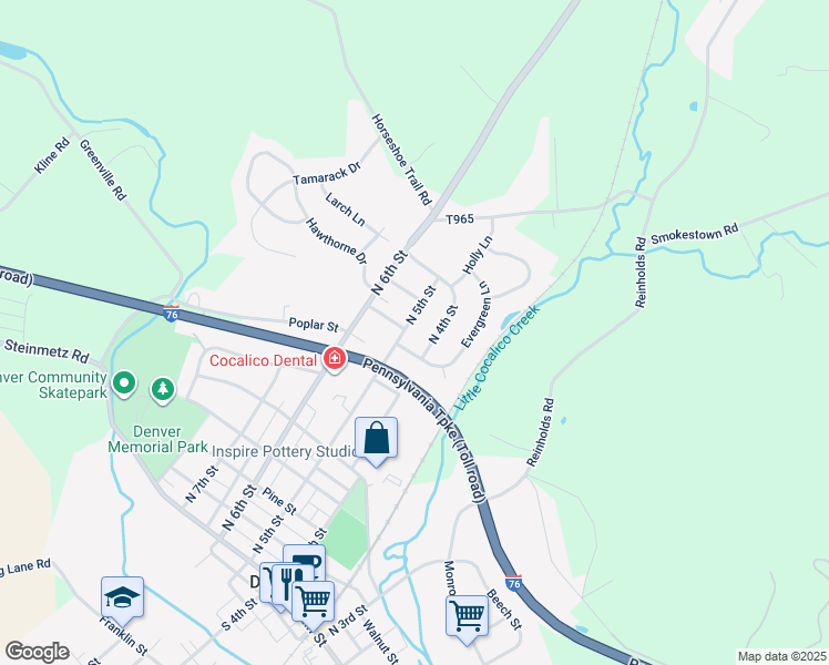 map of restaurants, bars, coffee shops, grocery stores, and more near 726 North 5th Street in Denver