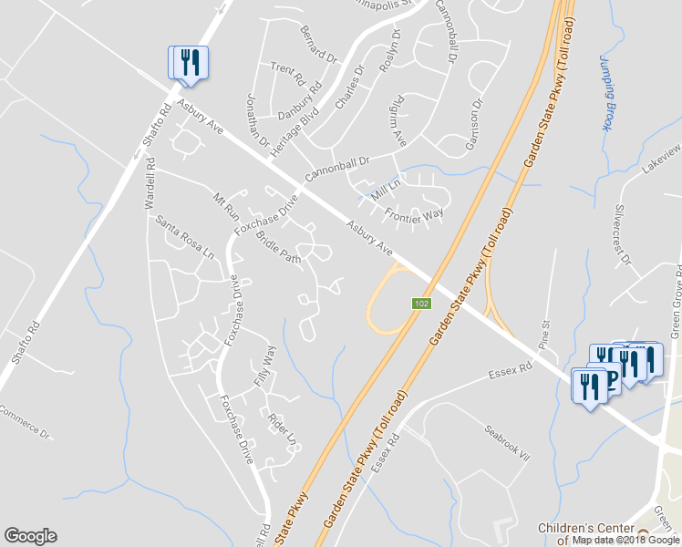 map of restaurants, bars, coffee shops, grocery stores, and more near 22 Buford Court in Neptune City