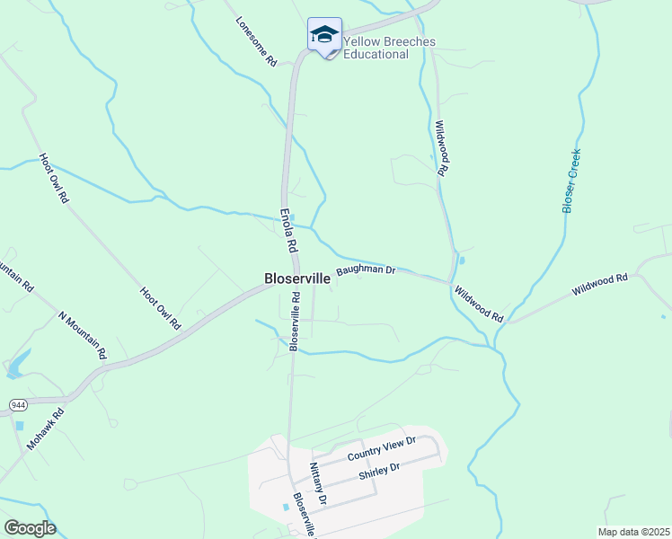 map of restaurants, bars, coffee shops, grocery stores, and more near 14 Baughman Drive in Newville