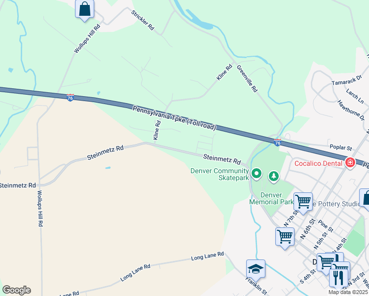 map of restaurants, bars, coffee shops, grocery stores, and more near 1230 Steinmetz Road in Denver