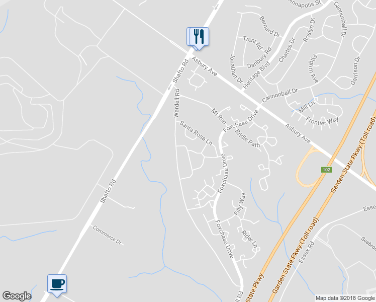 map of restaurants, bars, coffee shops, grocery stores, and more near 6 Maywood Run in Neptune City