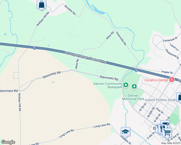 map of restaurants, bars, coffee shops, grocery stores, and more near 1230 Steinmetz Road in Denver