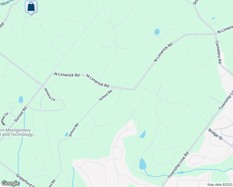 map of restaurants, bars, coffee shops, grocery stores, and more near 218 School Road in Schwenksville
