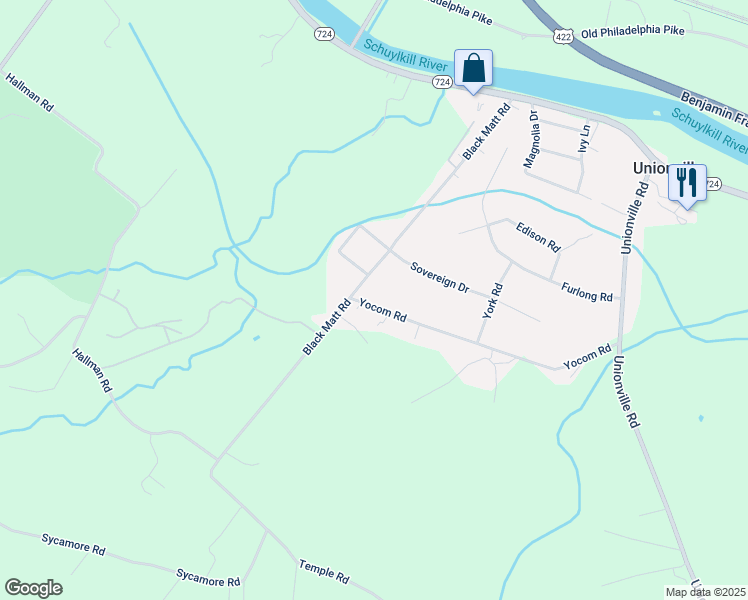 map of restaurants, bars, coffee shops, grocery stores, and more near 110 Yocom Road in Douglassville