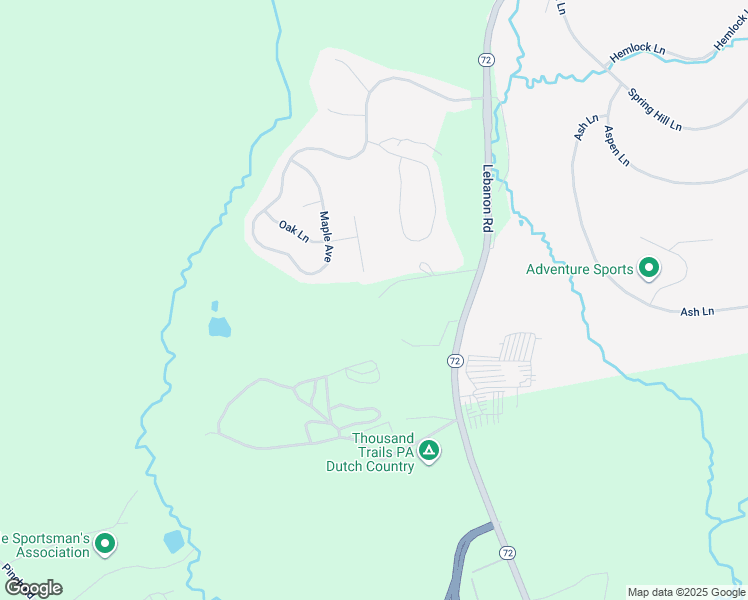 map of restaurants, bars, coffee shops, grocery stores, and more near 30 Aspen Drive in Manheim