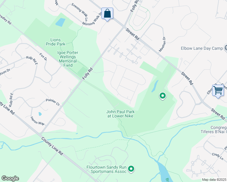 map of restaurants, bars, coffee shops, grocery stores, and more near 3024 Magdalene Drive in Warrington