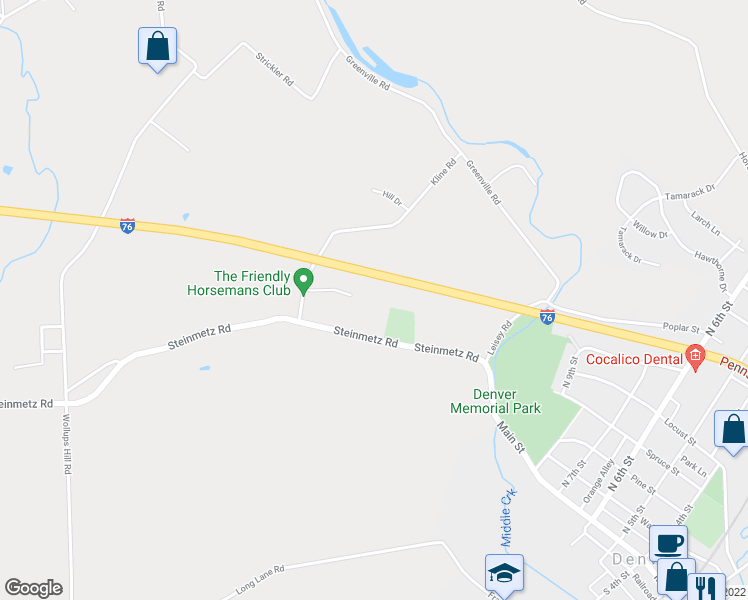 map of restaurants, bars, coffee shops, grocery stores, and more near 30 Bridle Path Way in Stevens