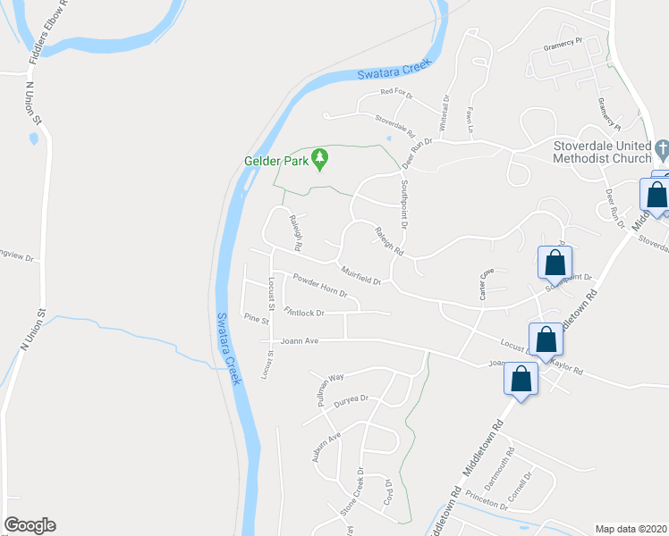 map of restaurants, bars, coffee shops, grocery stores, and more near 980 Muirfield Drive in Hummelstown