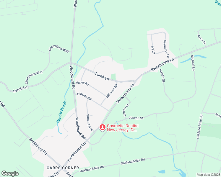 map of restaurants, bars, coffee shops, grocery stores, and more near 8 Hillcrest Road in Manalapan Township