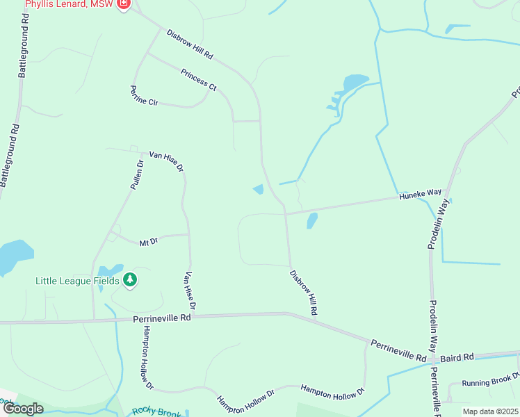 map of restaurants, bars, coffee shops, grocery stores, and more near 25 Van Arsdale Circle in Millstone