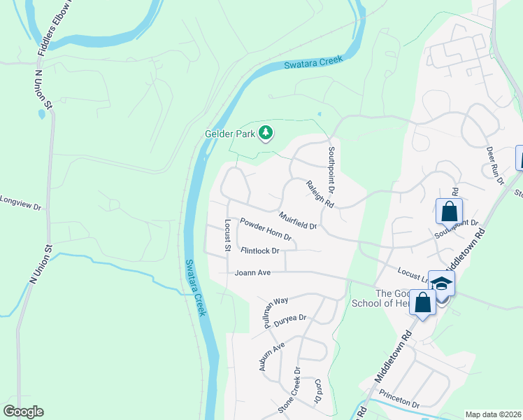 map of restaurants, bars, coffee shops, grocery stores, and more near 2404 Raleigh Road in Hummelstown