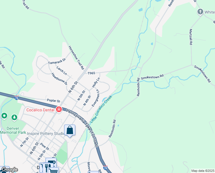 map of restaurants, bars, coffee shops, grocery stores, and more near 914 Sycamore Drive in Denver