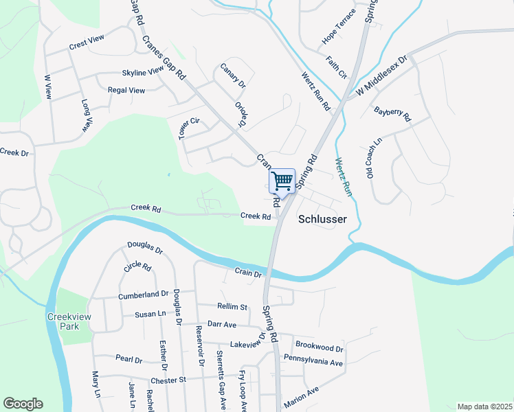 map of restaurants, bars, coffee shops, grocery stores, and more near 50 Creek Road in Carlisle