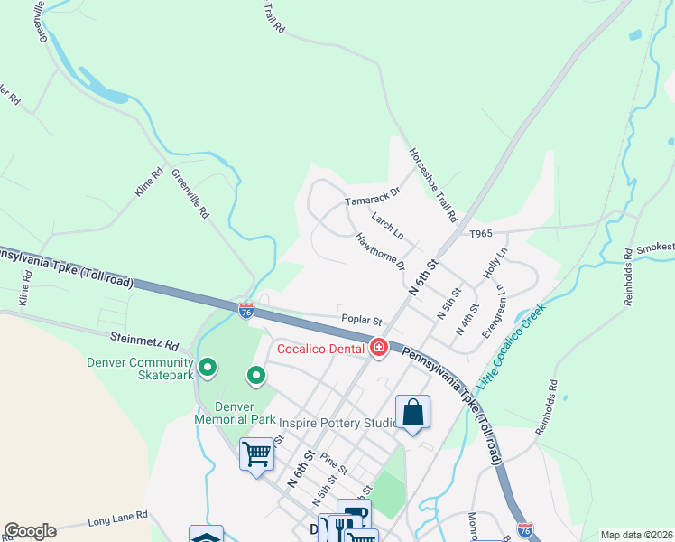 map of restaurants, bars, coffee shops, grocery stores, and more near 337 Tamarack Drive in Denver