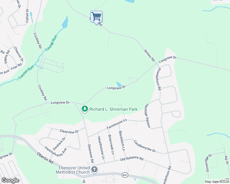 map of restaurants, bars, coffee shops, grocery stores, and more near 699 Longview Drive in Middletown