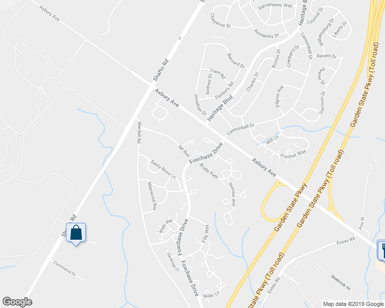 map of restaurants, bars, coffee shops, grocery stores, and more near 23 Dressage Court in Neptune City