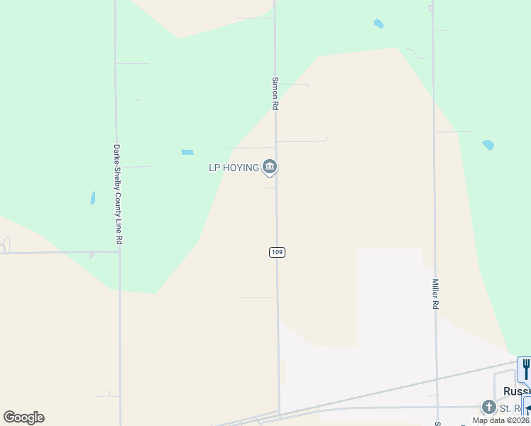 map of restaurants, bars, coffee shops, grocery stores, and more near 3113 Simon Road in Russia