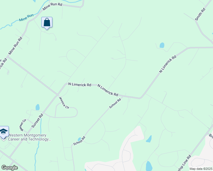 map of restaurants, bars, coffee shops, grocery stores, and more near 25 Collins Lane in Schwenksville