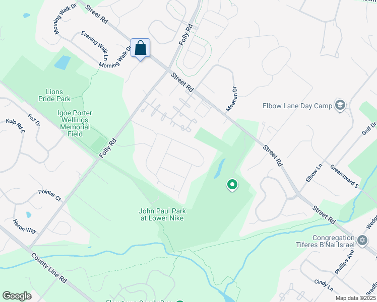 map of restaurants, bars, coffee shops, grocery stores, and more near 3008 Delmonico Street in Chalfont