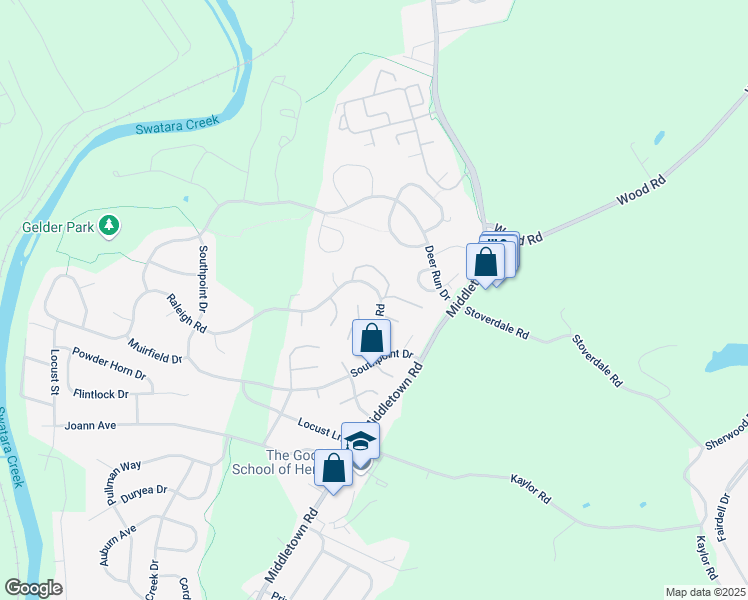 map of restaurants, bars, coffee shops, grocery stores, and more near 2050 Raleigh Road in Hummelstown