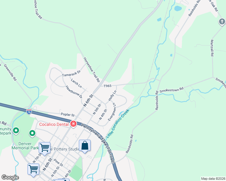 map of restaurants, bars, coffee shops, grocery stores, and more near 1080 Holly Ln in Denver