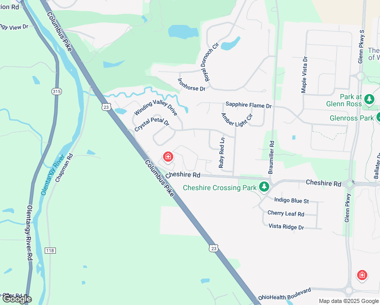 map of restaurants, bars, coffee shops, grocery stores, and more near 85 Lakes at Cheshire Drive in Delaware