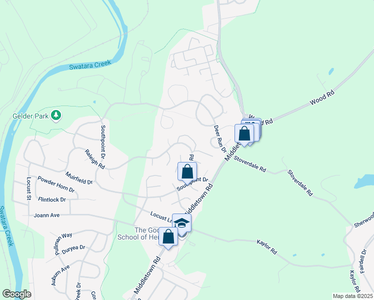 map of restaurants, bars, coffee shops, grocery stores, and more near 2058 Raleigh Road in Hummelstown