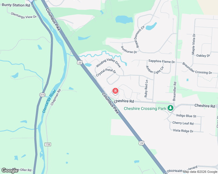 map of restaurants, bars, coffee shops, grocery stores, and more near 3711 Columbus Pike in Delaware