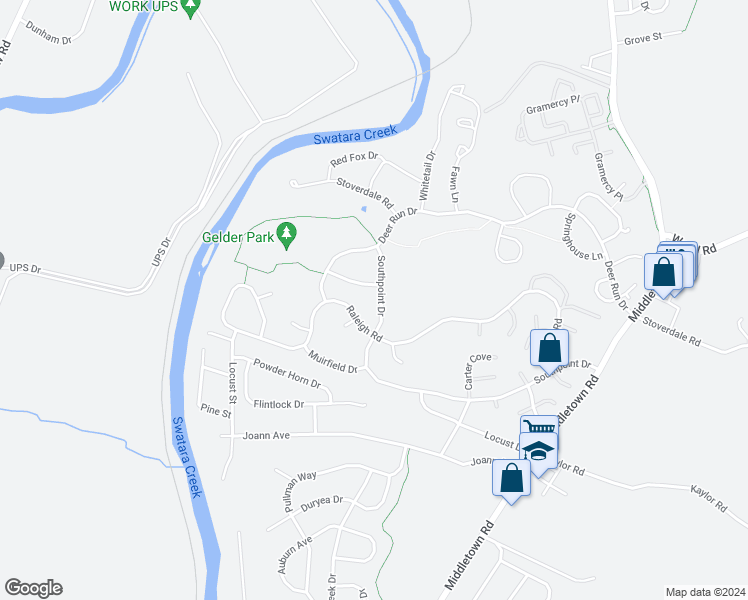 map of restaurants, bars, coffee shops, grocery stores, and more near 2250 Southpoint Drive in Hummelstown