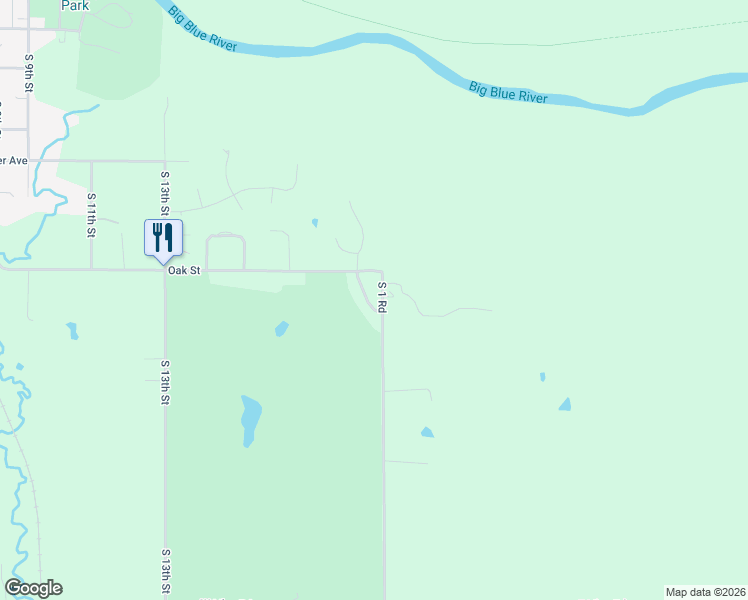 map of restaurants, bars, coffee shops, grocery stores, and more near 2011 South 1 Road in Beatrice