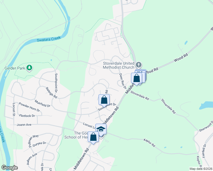 map of restaurants, bars, coffee shops, grocery stores, and more near 2058 Raleigh Road in Hummelstown