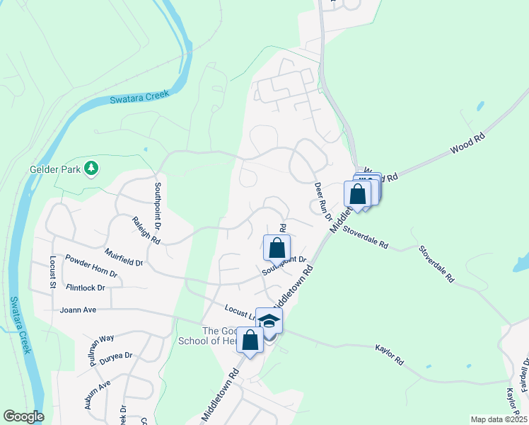 map of restaurants, bars, coffee shops, grocery stores, and more near 2076 Raleigh Road in Hummelstown