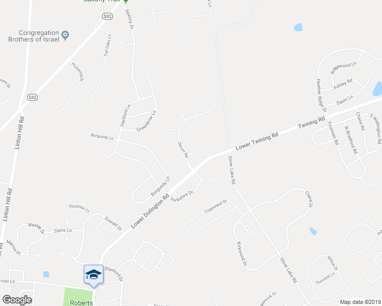 map of restaurants, bars, coffee shops, grocery stores, and more near 99 Keston Court in Newtown
