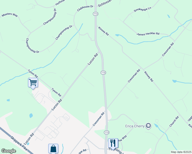map of restaurants, bars, coffee shops, grocery stores, and more near 887 Harleysville Pike in Montgomery County