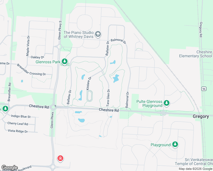 map of restaurants, bars, coffee shops, grocery stores, and more near 241 Tara Glen Drive in Delaware