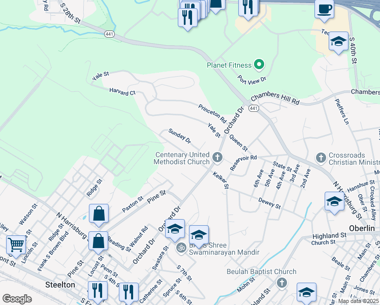 map of restaurants, bars, coffee shops, grocery stores, and more near 466 Kelker Street in Harrisburg