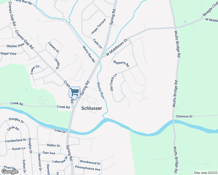 map of restaurants, bars, coffee shops, grocery stores, and more near 23 Old Coach Lane in Carlisle