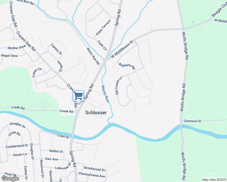 map of restaurants, bars, coffee shops, grocery stores, and more near 23 Old Coach Lane in Carlisle