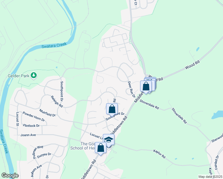 map of restaurants, bars, coffee shops, grocery stores, and more near 2058 Raleigh Road in Hummelstown