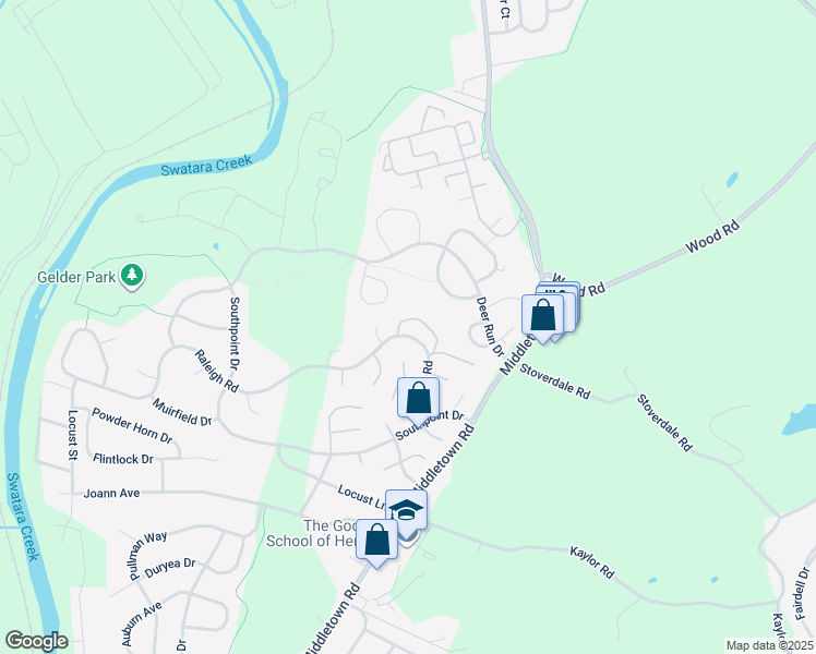 map of restaurants, bars, coffee shops, grocery stores, and more near 2073 Raleigh Road in Hummelstown