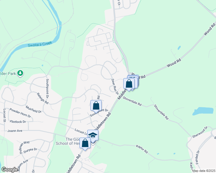 map of restaurants, bars, coffee shops, grocery stores, and more near 2051 C Raleigh Road in Hummelstown