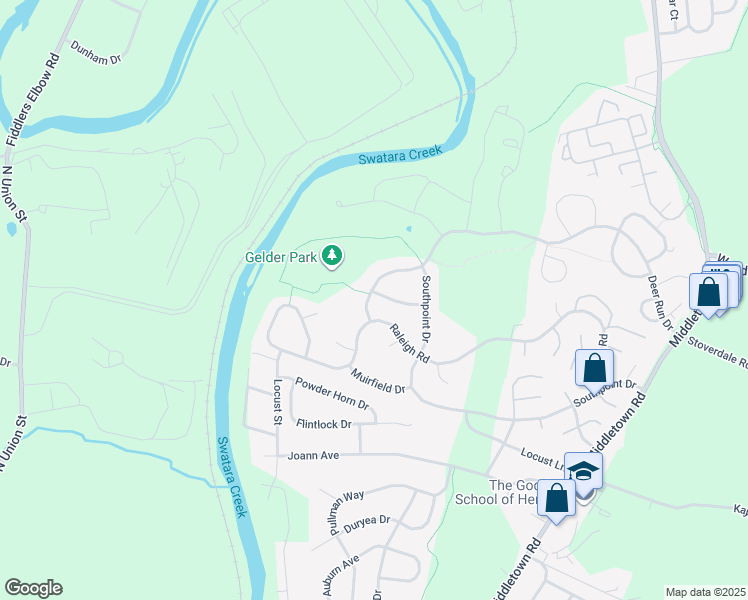 map of restaurants, bars, coffee shops, grocery stores, and more near 2194 Gelder Park Drive in Hummelstown