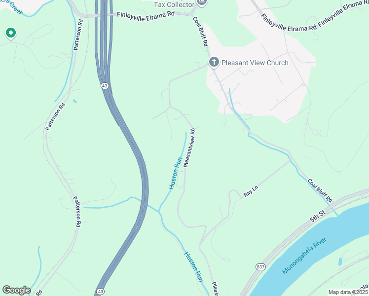 map of restaurants, bars, coffee shops, grocery stores, and more near 203 Pleasantview Road in Finleyville
